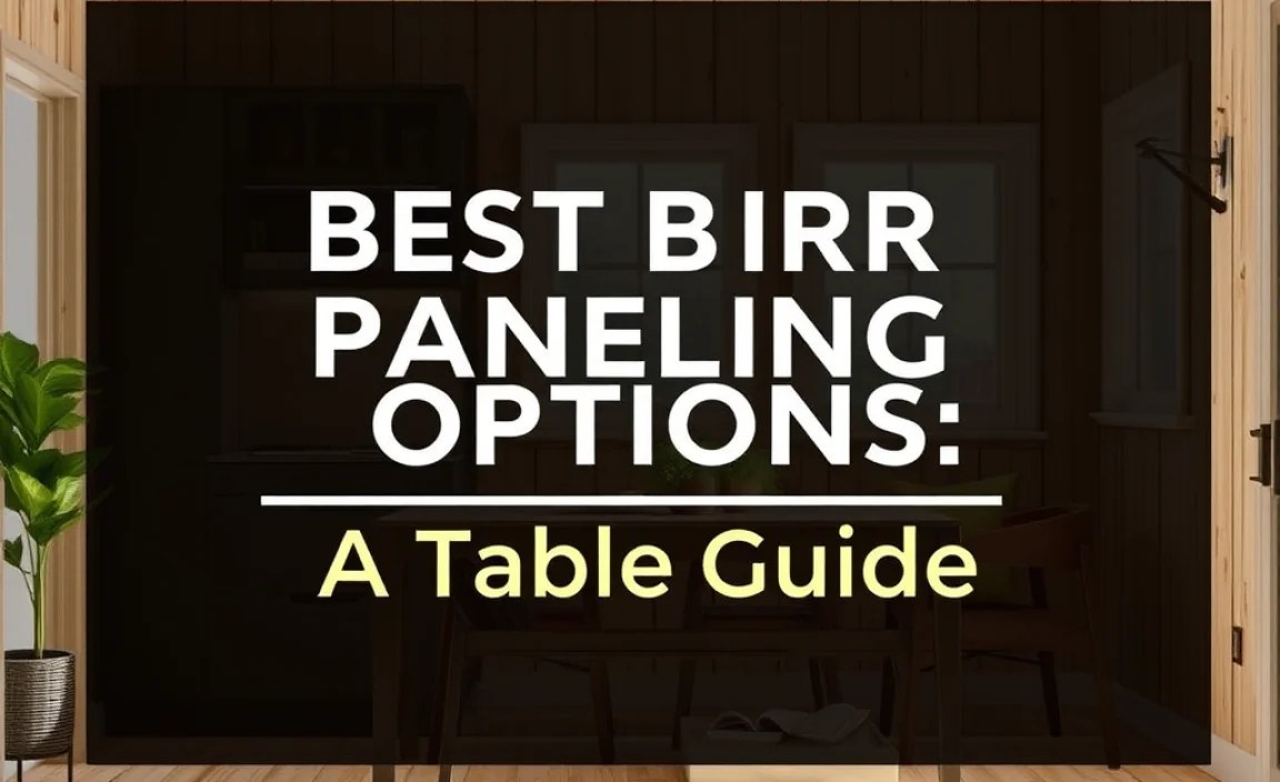 Comparing Birch Paneling Options: A Table Guide