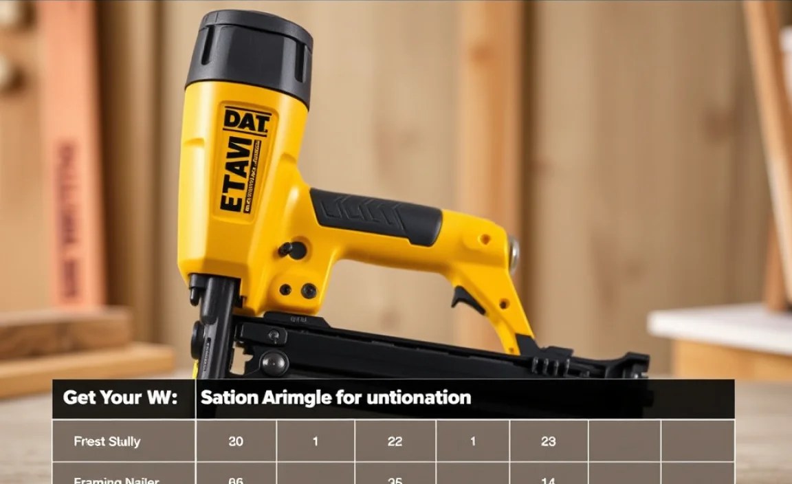DeWalt Framing Nailer Model Comparison Table