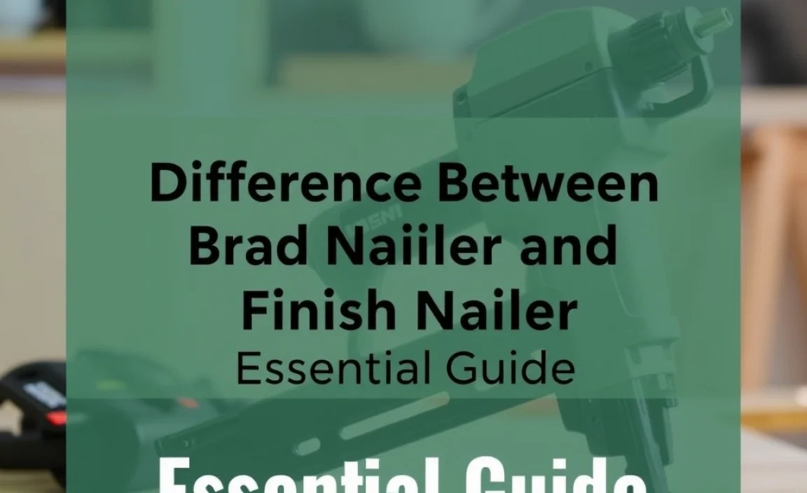 Difference Between Brad Nailer and Finish Nailer: Essential Guide