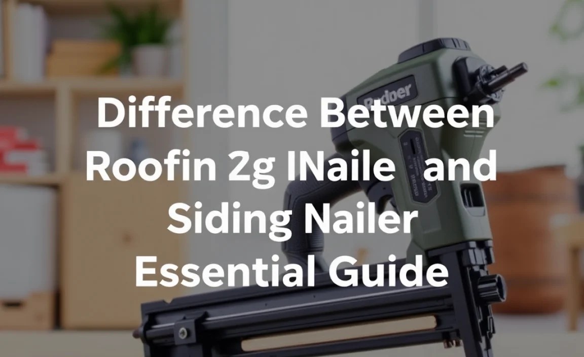 Difference Between Roofing Nailer and Siding Nailer: Essential Guide