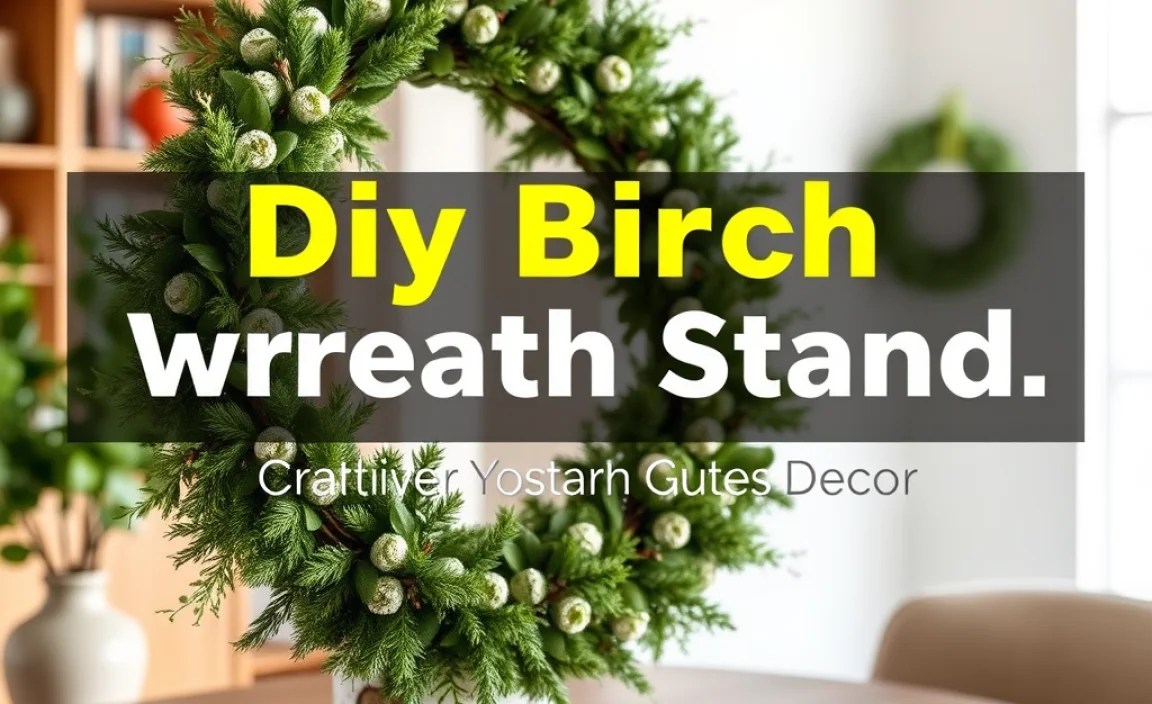 Diy Birch Wreath Stand: Create Your Own Rustic Decor!