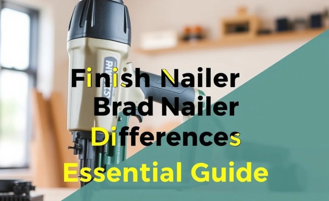 Finish Nailer Vs Brad Nailer Differences: Essential Guide