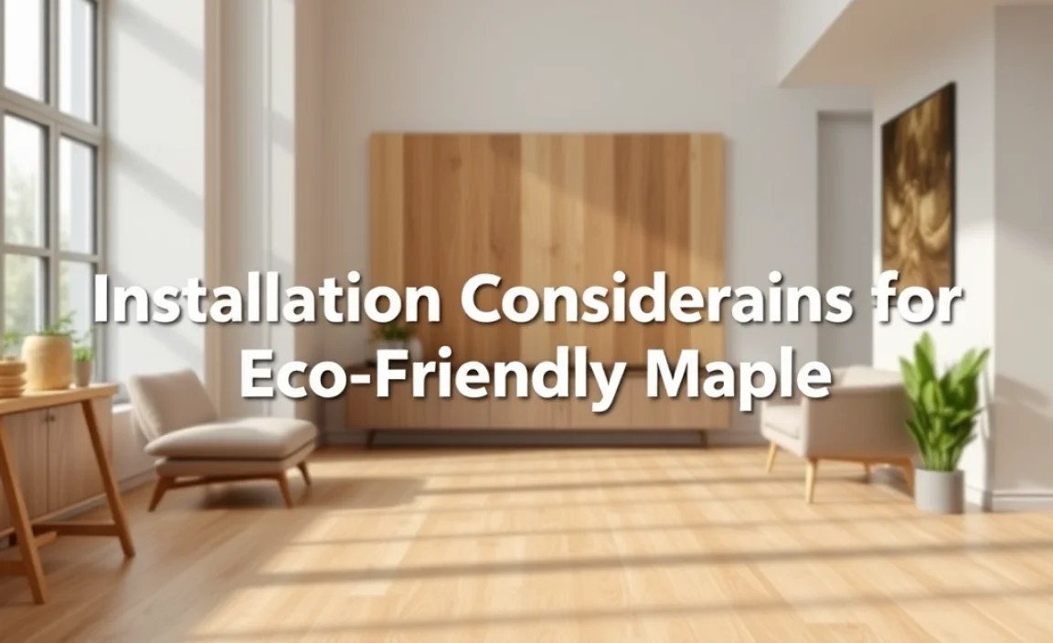 Installation Considerations for Eco-Friendly Maple