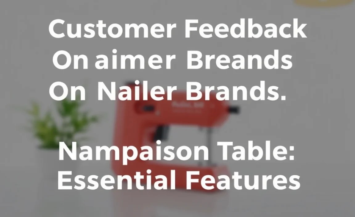 Nailer Brand Comparison Table: Essential Features