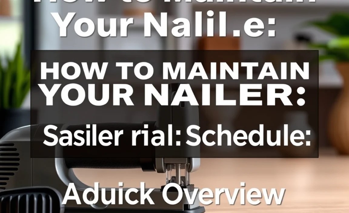Nailer Maintenance Schedule: A Quick Overview