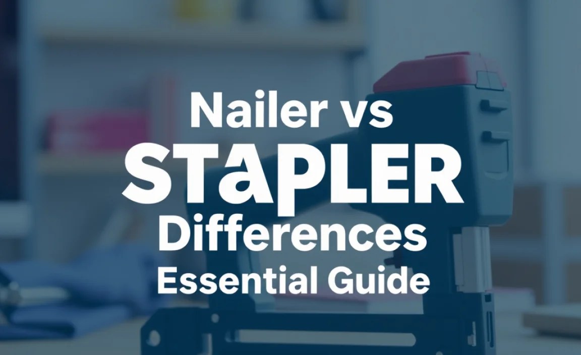 Nailer vs Stapler Differences: Essential Guide