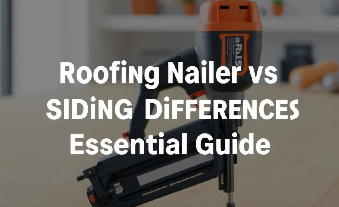 Roofing Nailer Vs Siding Nailer Differences: Essential Guide