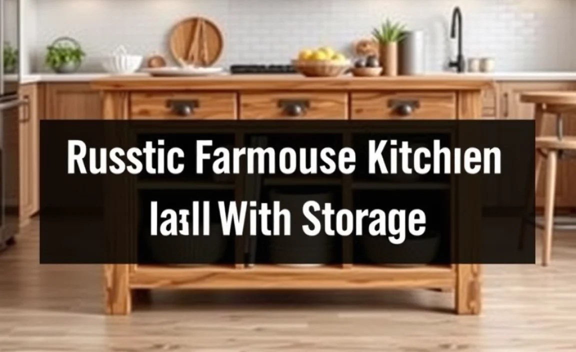 Rustic Farmhouse Kitchen Island With Storage: Genius Essentials