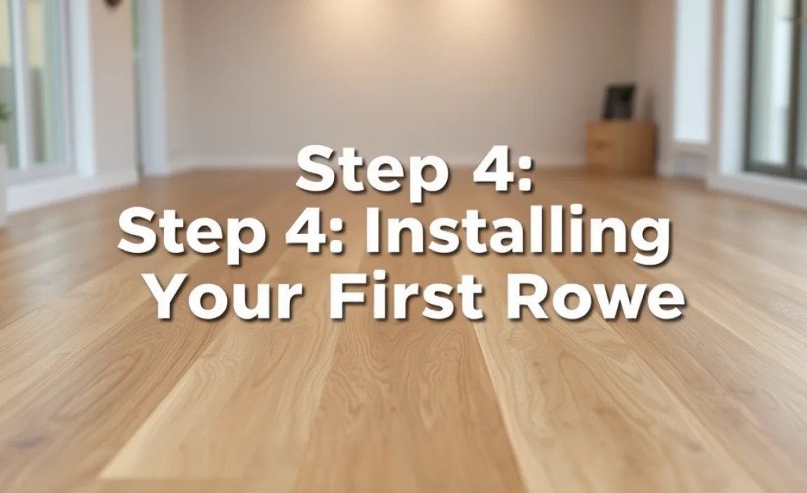 Step 4: Installing Your First Row