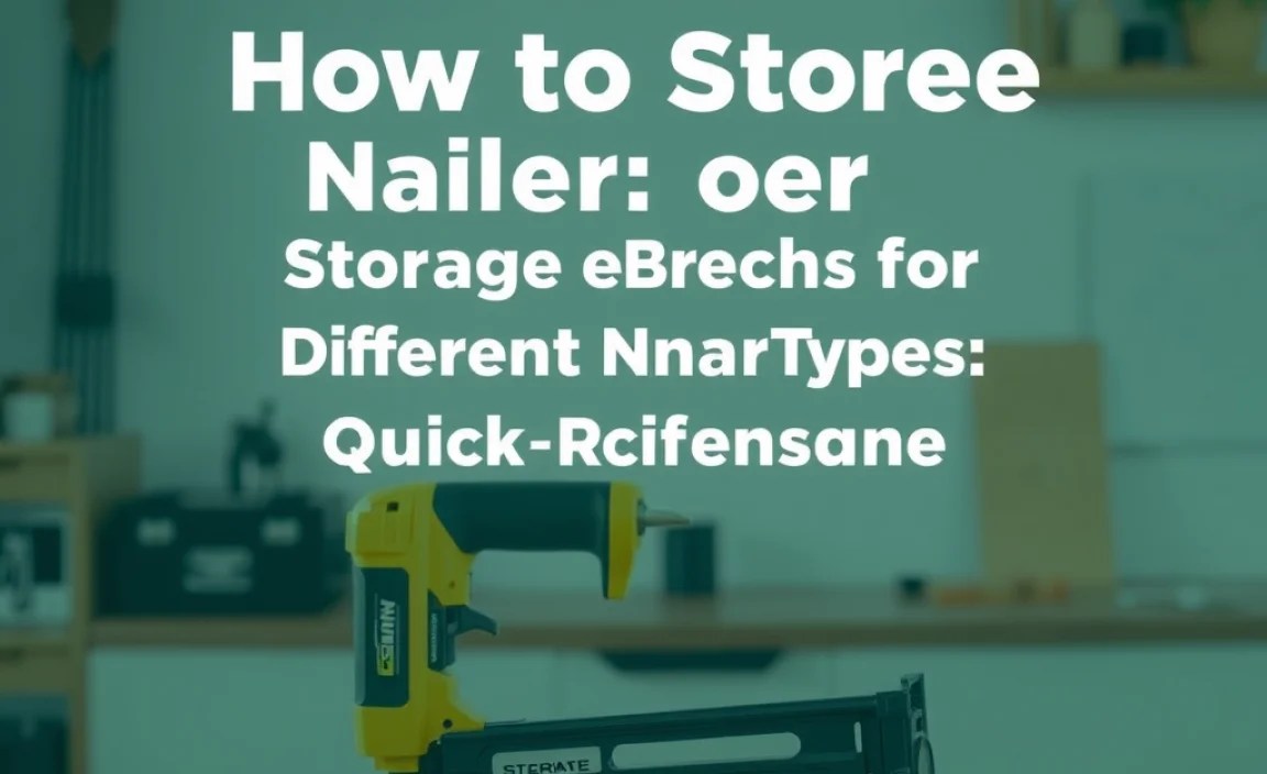 Storage Best Practices for Different Nailer Types: A Quick Reference
