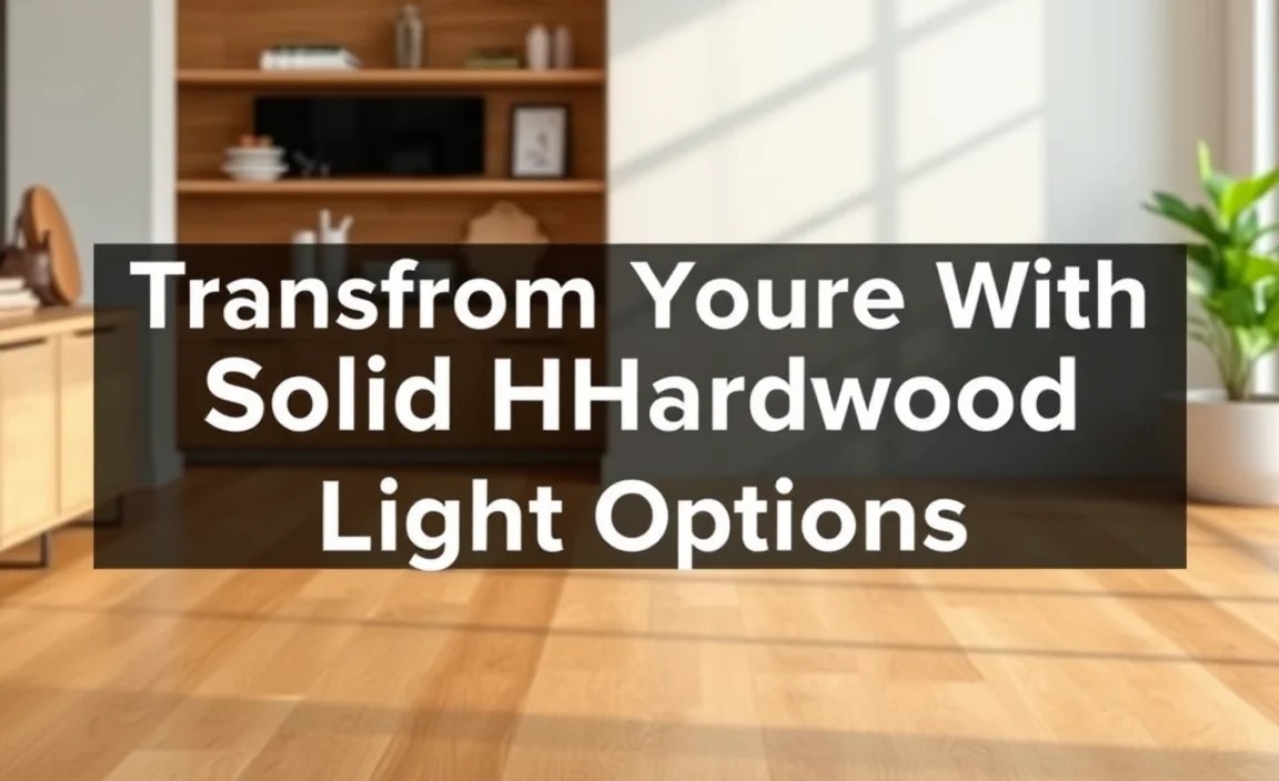 Transform Your Space With Solid Hardwood Light Options