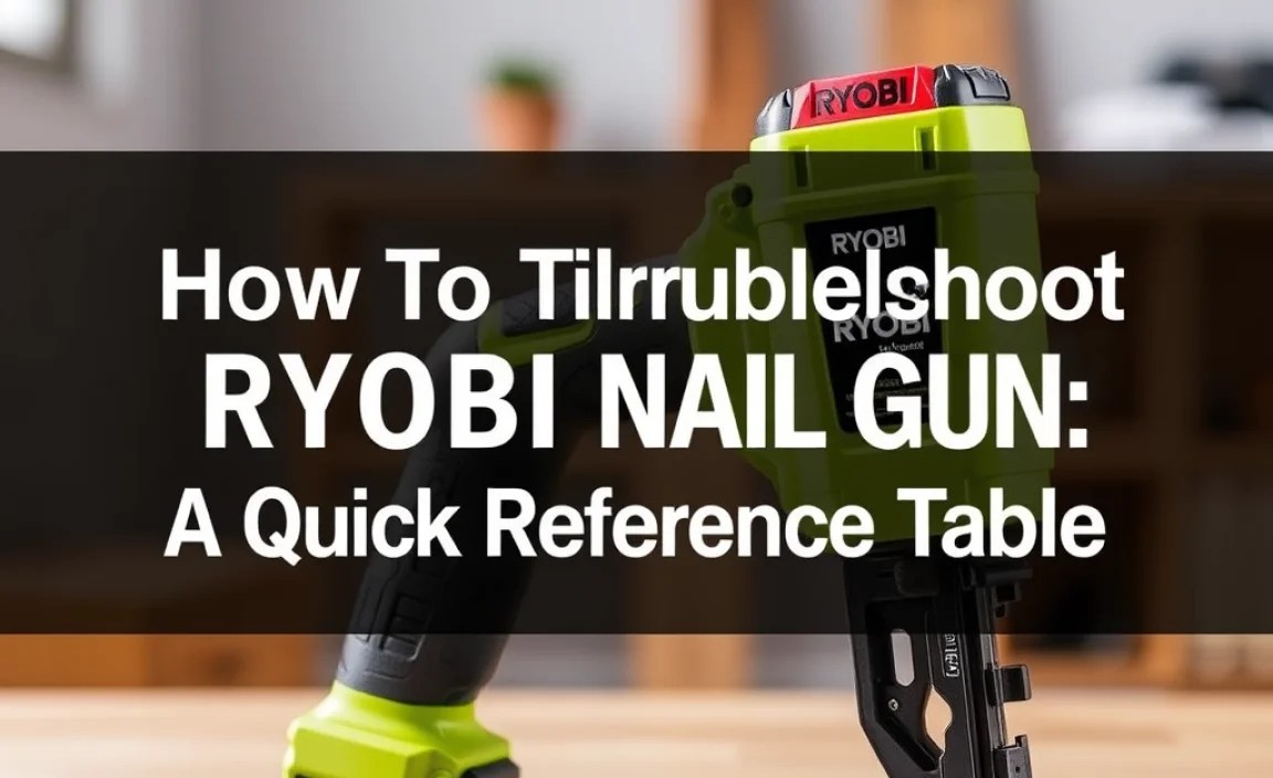 Troubleshooting Ryobi Nail Gun: A Quick Reference Table