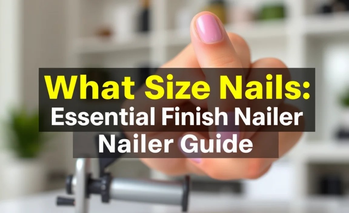 What Size Nails: Essential Finish Nailer Guide