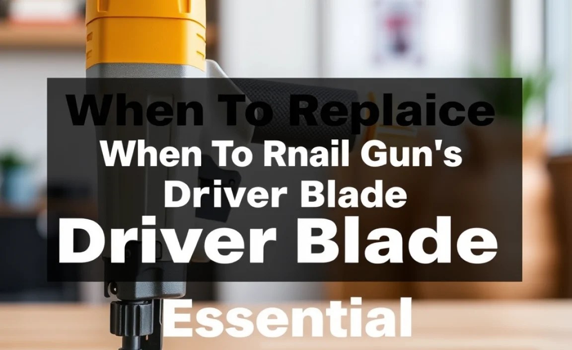 When To Replace Your Nail Gun’s Driver Blade: Essential