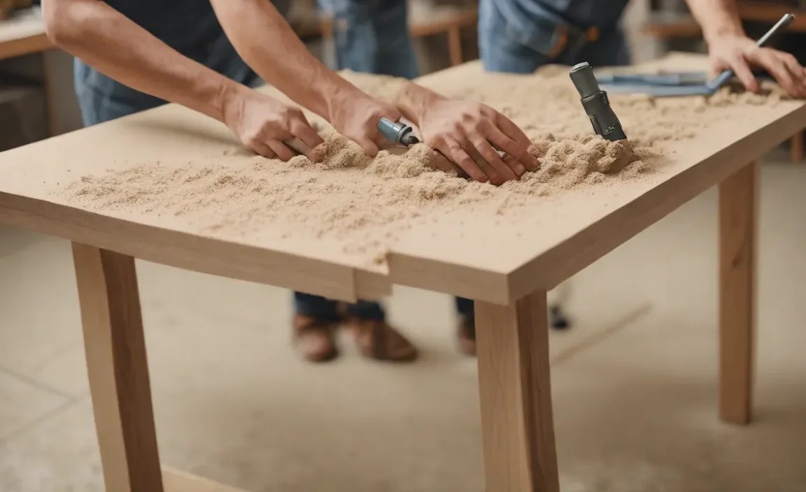 Cleaning the Table Legs