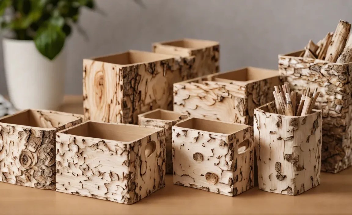 DIY Birch Bark Storage Container Projects