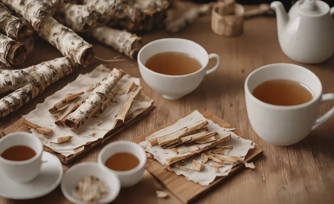 Preparing Birch Bark for Tea