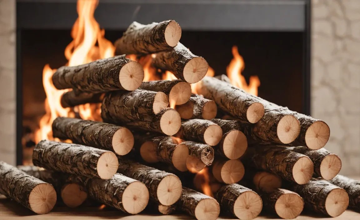 Preparing Birch Logs for Burning