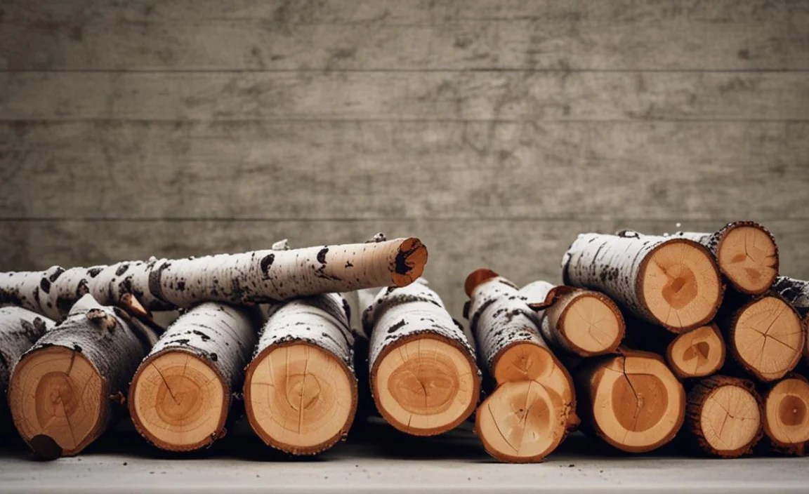 Preparing Birch Logs for Decor