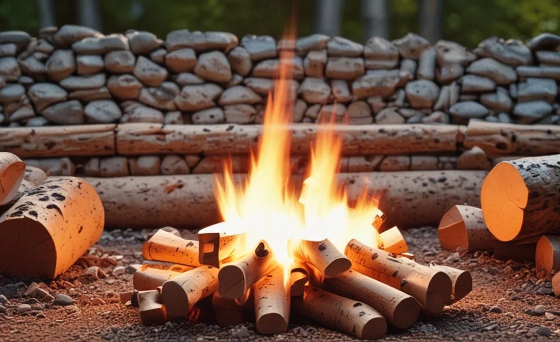 Preparing Birch Logs for Firepit Use