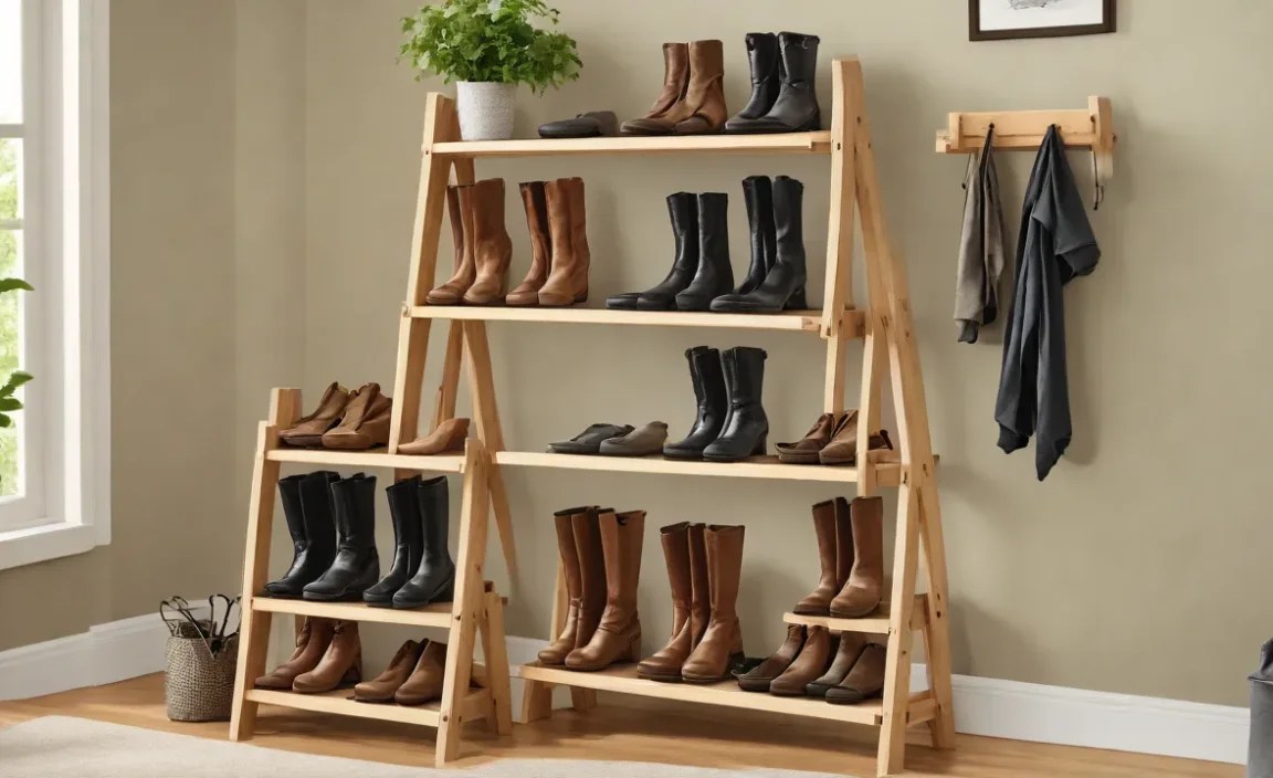 Simple DIY Boot Rack Designs