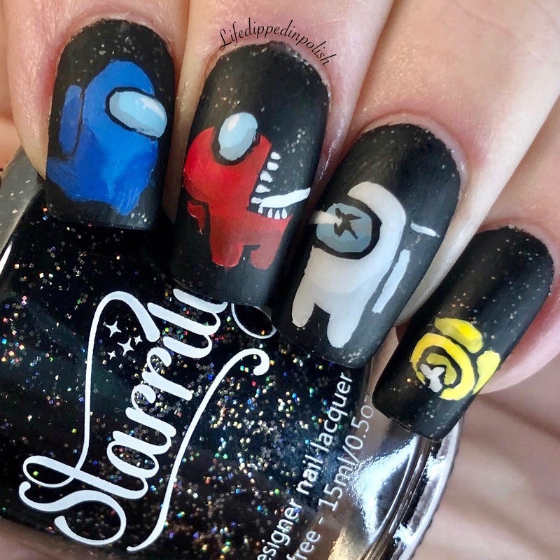 Among Us Nail Art nail art by lifedippedinpolish Nailpolis Museum of Nail Art