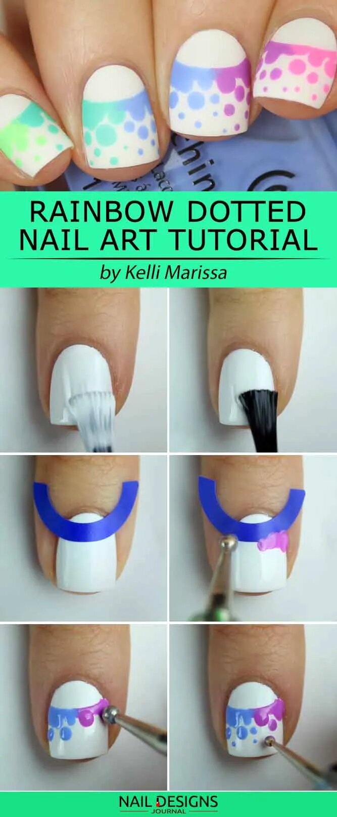 Rainbow Nails Art Tutorial