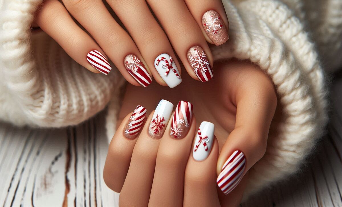 Candy Cane Nails