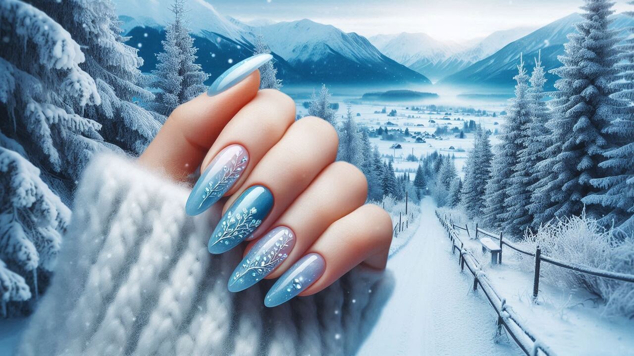 Icy Blue Winter Landscape