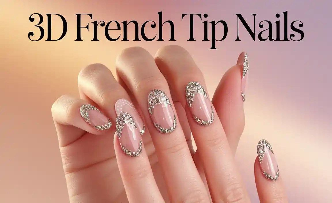 3D French Tip Nails