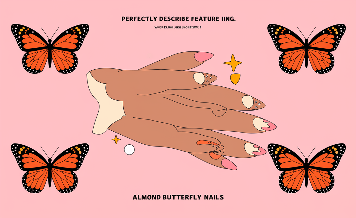 Almond Butterfly Nails