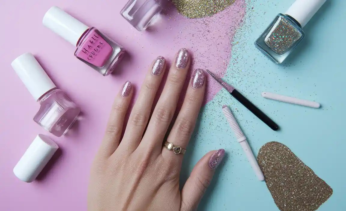DIY 40th Birthday Nail Designs