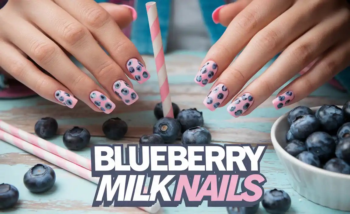 Blueberry Milk Nails