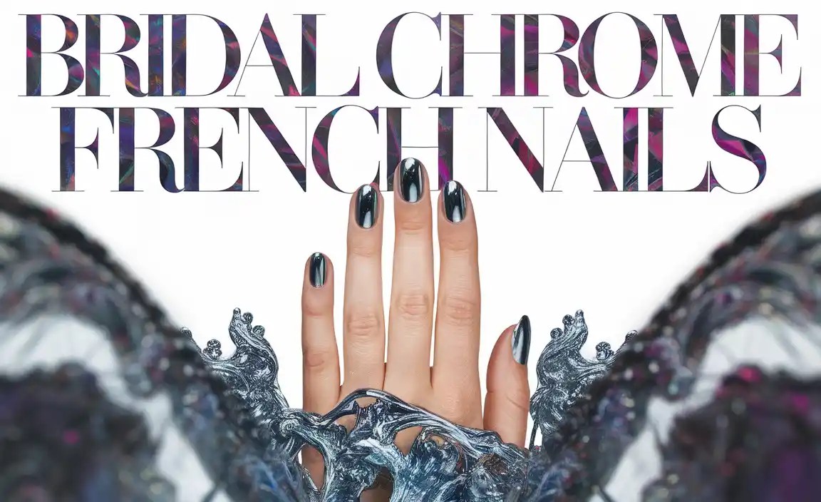 Bridal Chrome French Nails