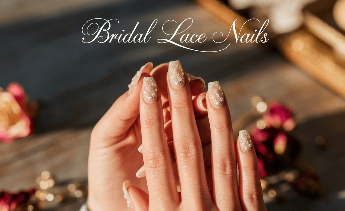 Bridal Lace Nails