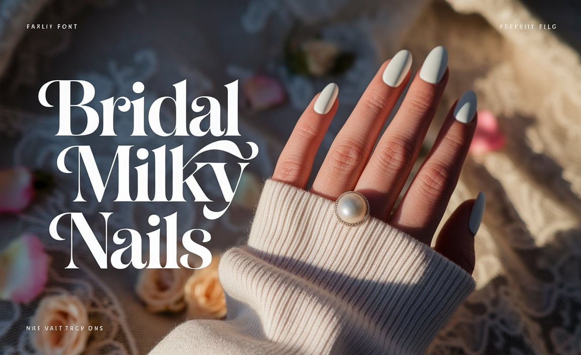 Bridal Milky White Nails