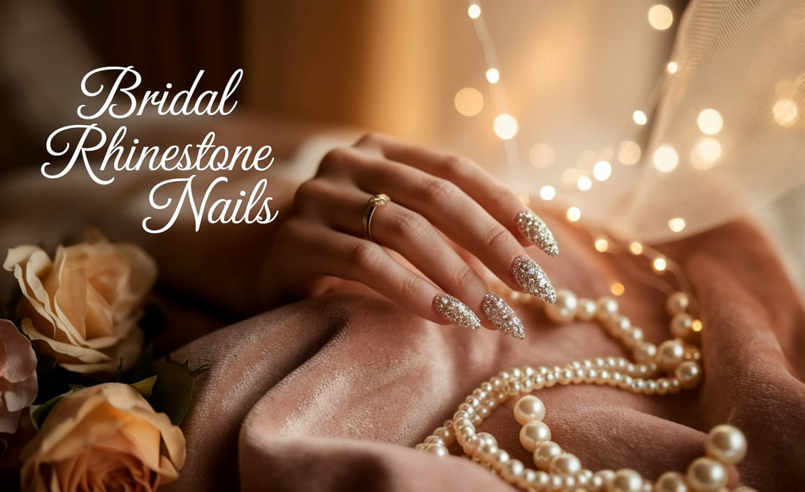 Bridal Rhinestone Nails