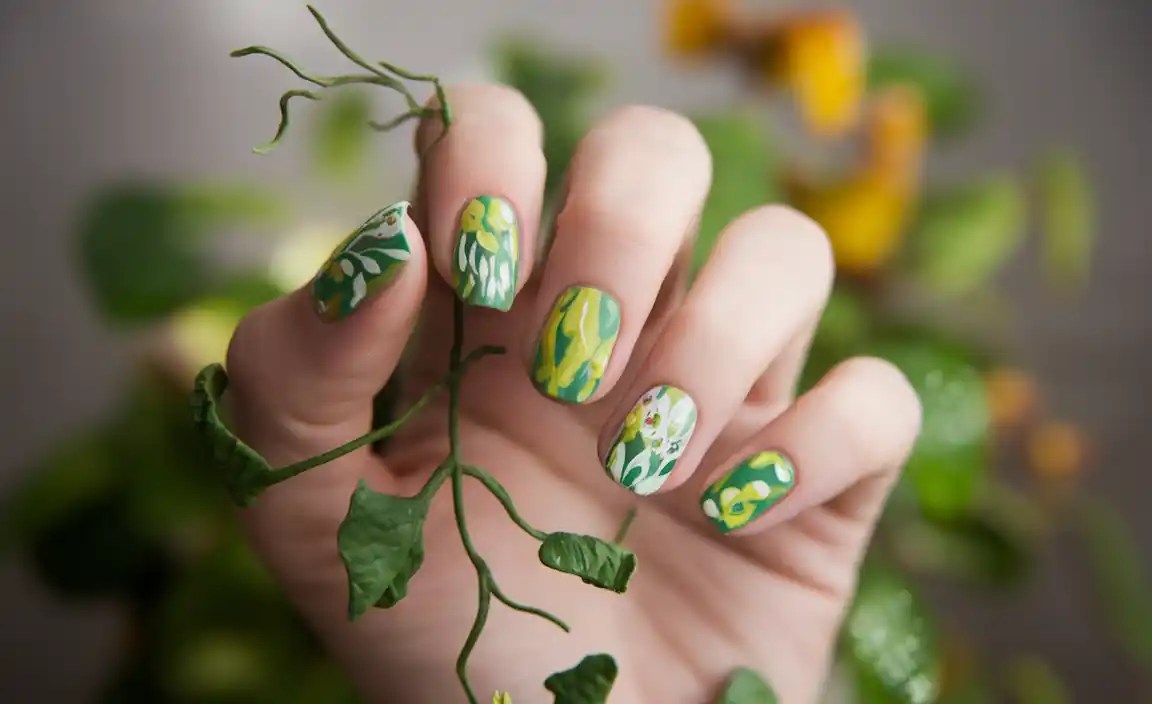 Stunning Botanical Nail Designs To Elevate Your Style