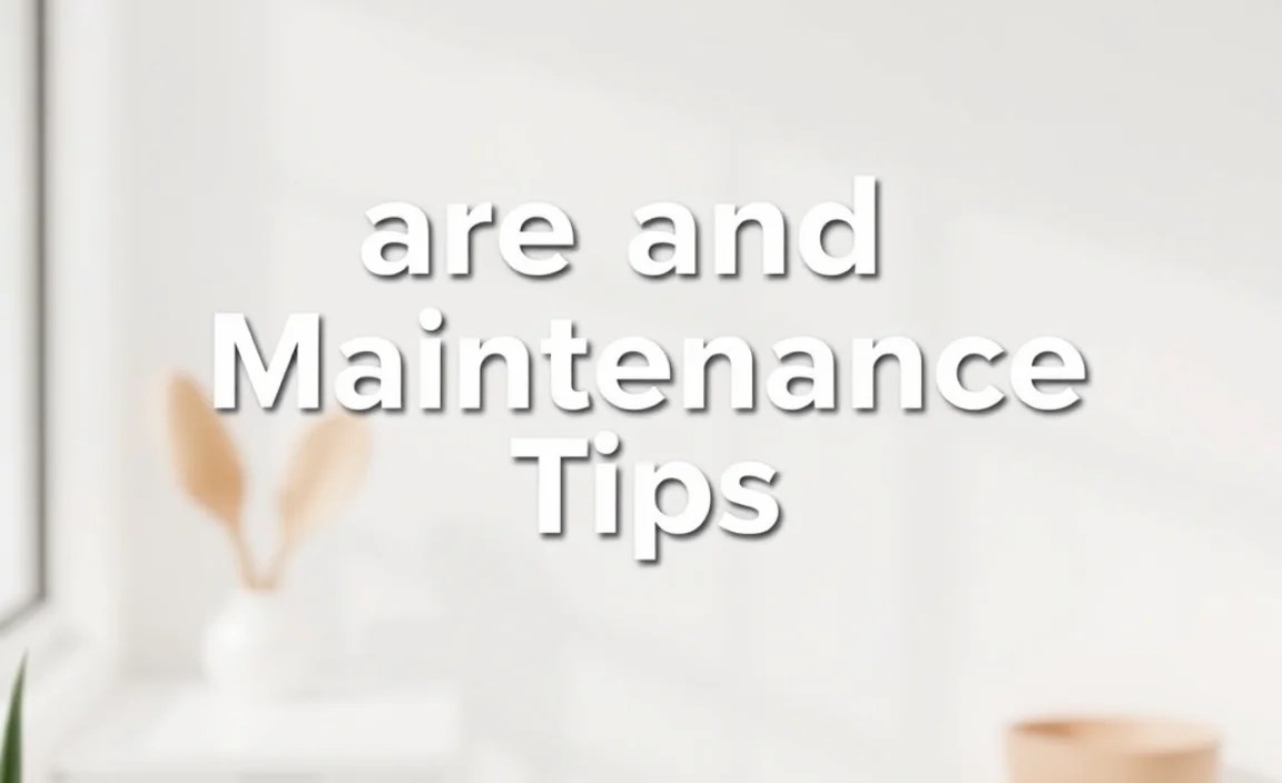Care and Maintenance Tips