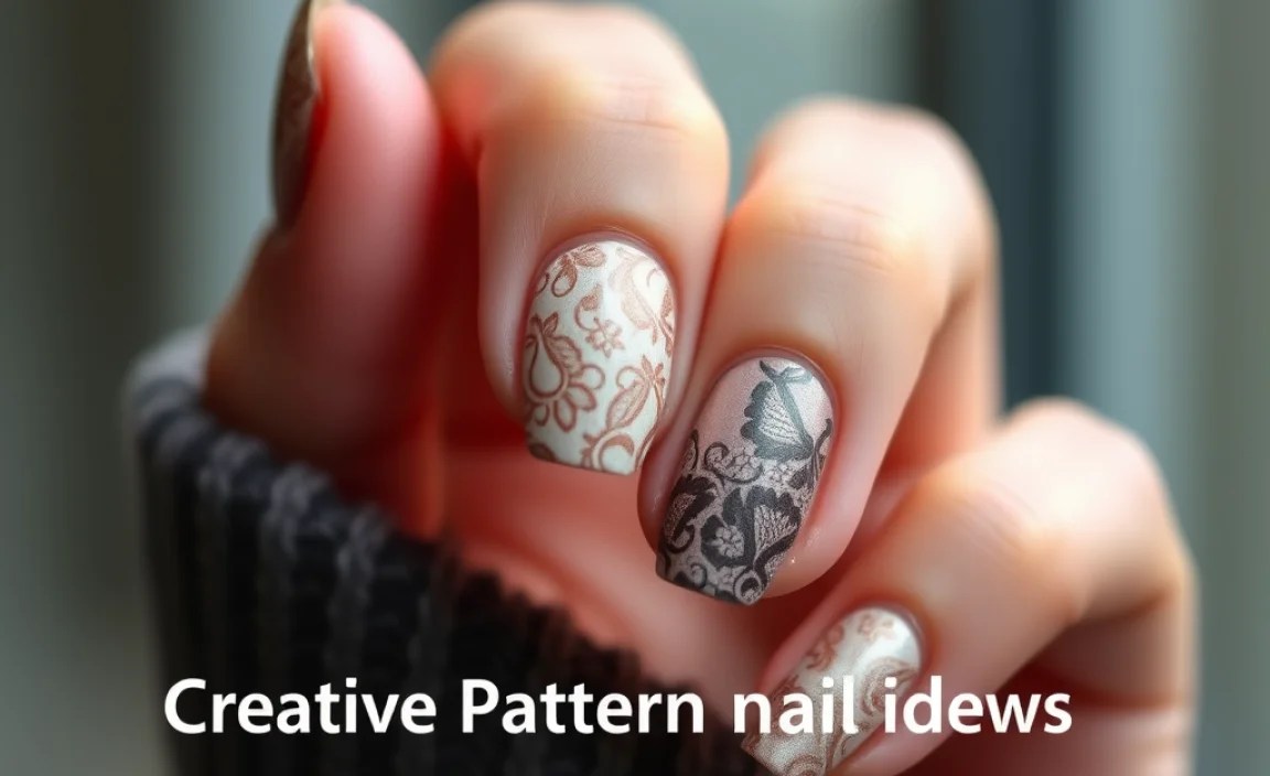 Creative Lace Pattern Nail Design Ideas