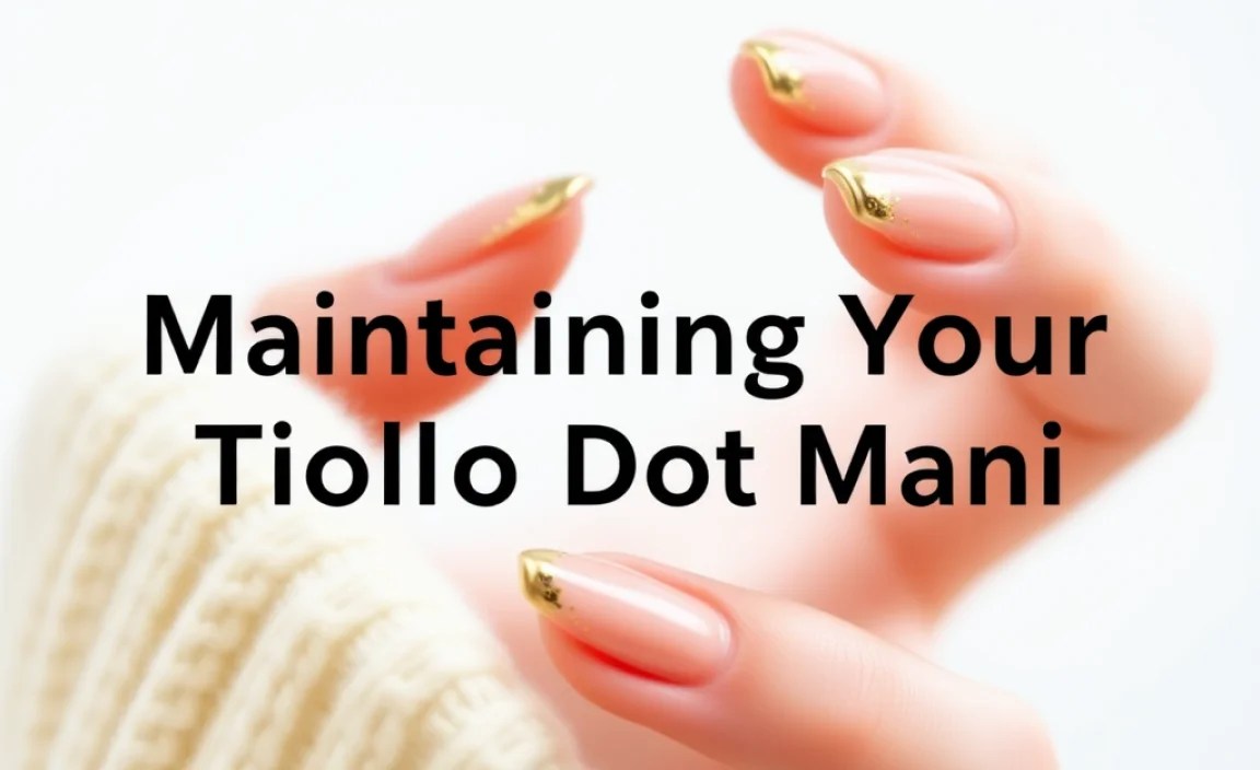 Maintaining Your Tiny Gold Dot Mani