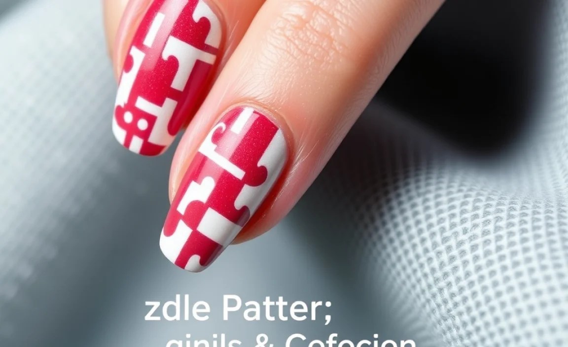 Puzzle Pattern Nail Design Variations