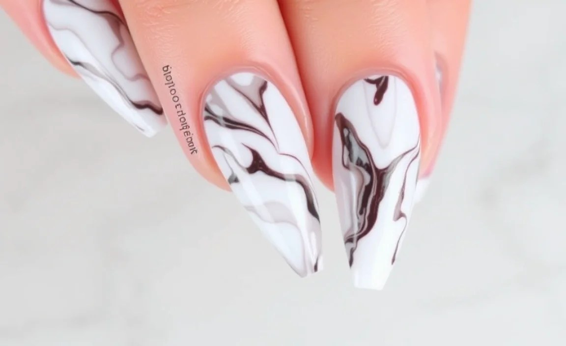 Step-by-Step Tutorial for Creating Coffin Marble Nails