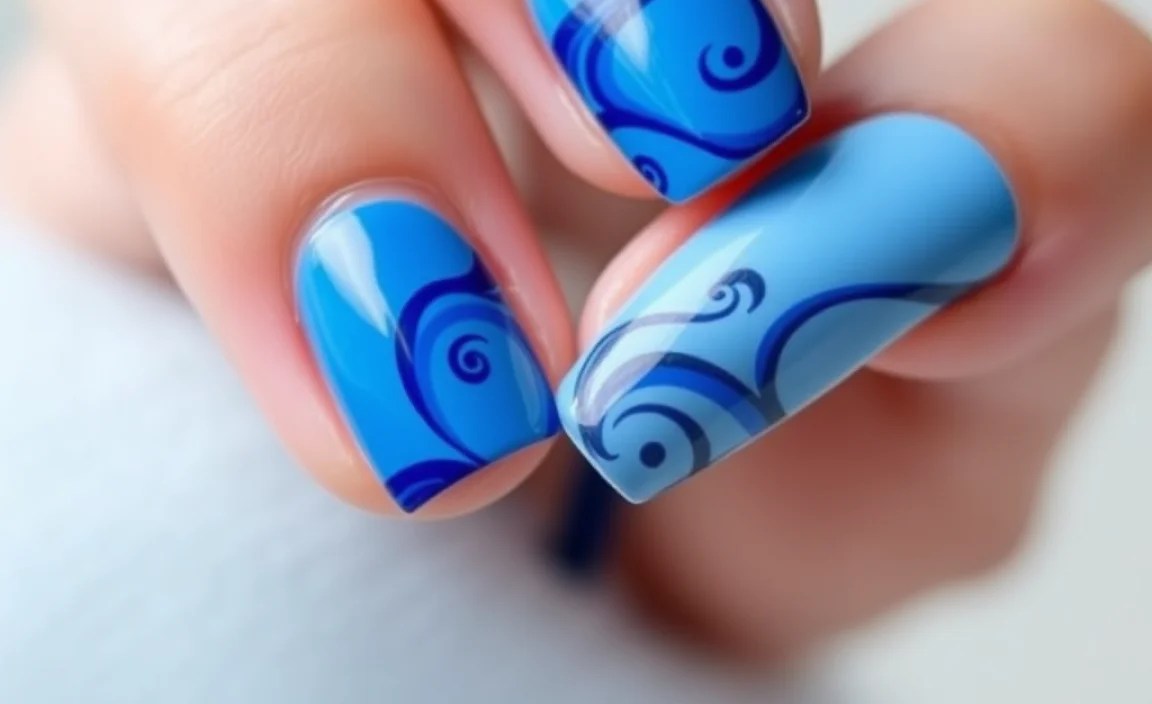 Blue Abstract Swirls Tutorial