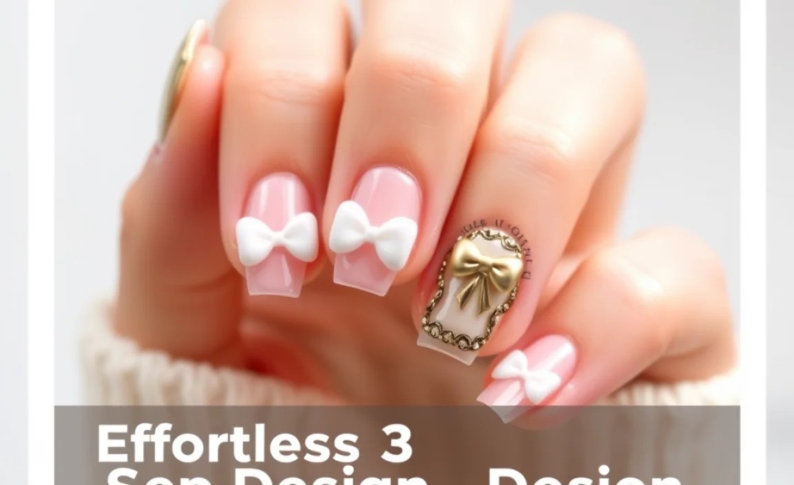 Effortless 3D Nail Design Tutorial 2: Acrylic Bows