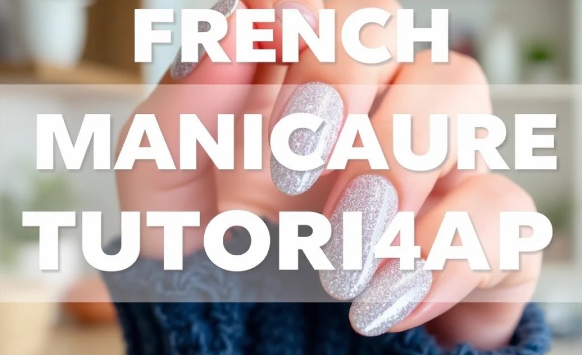 French Manicure With Glitter Tutorial: Essential Tip