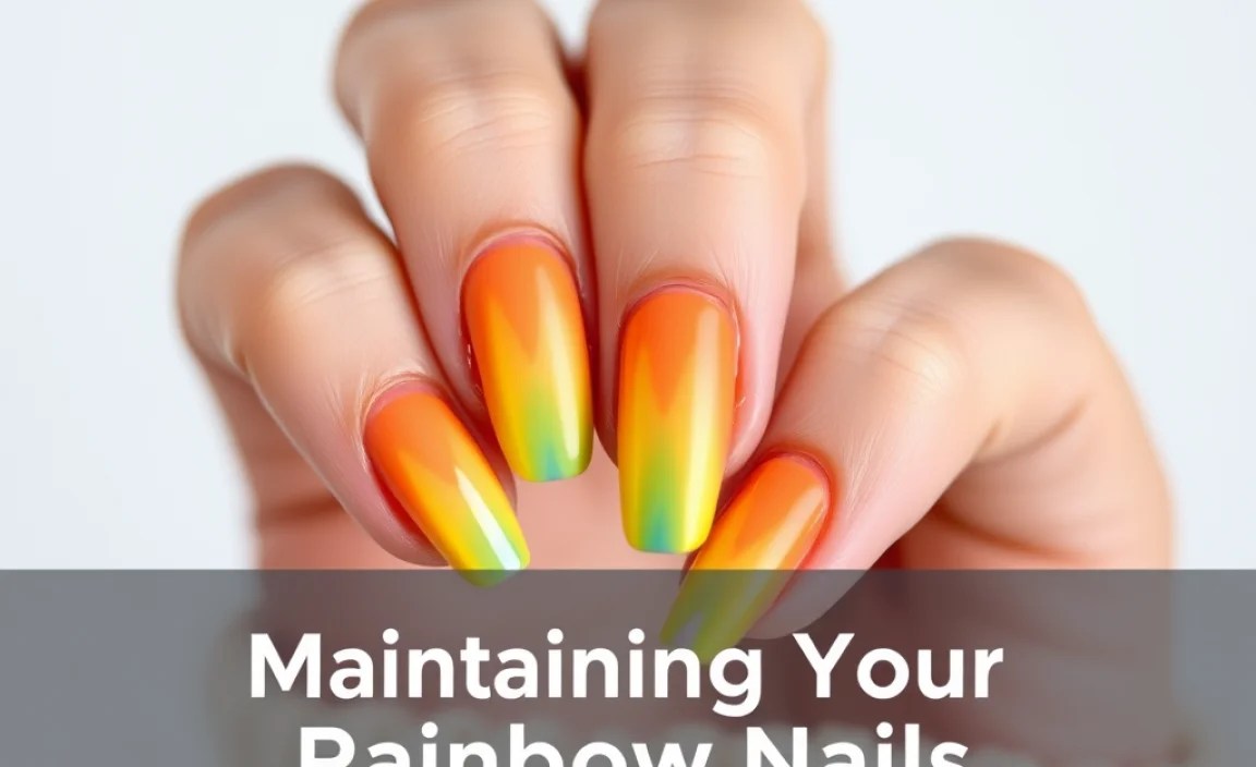 Maintaining Your Rainbow Nails