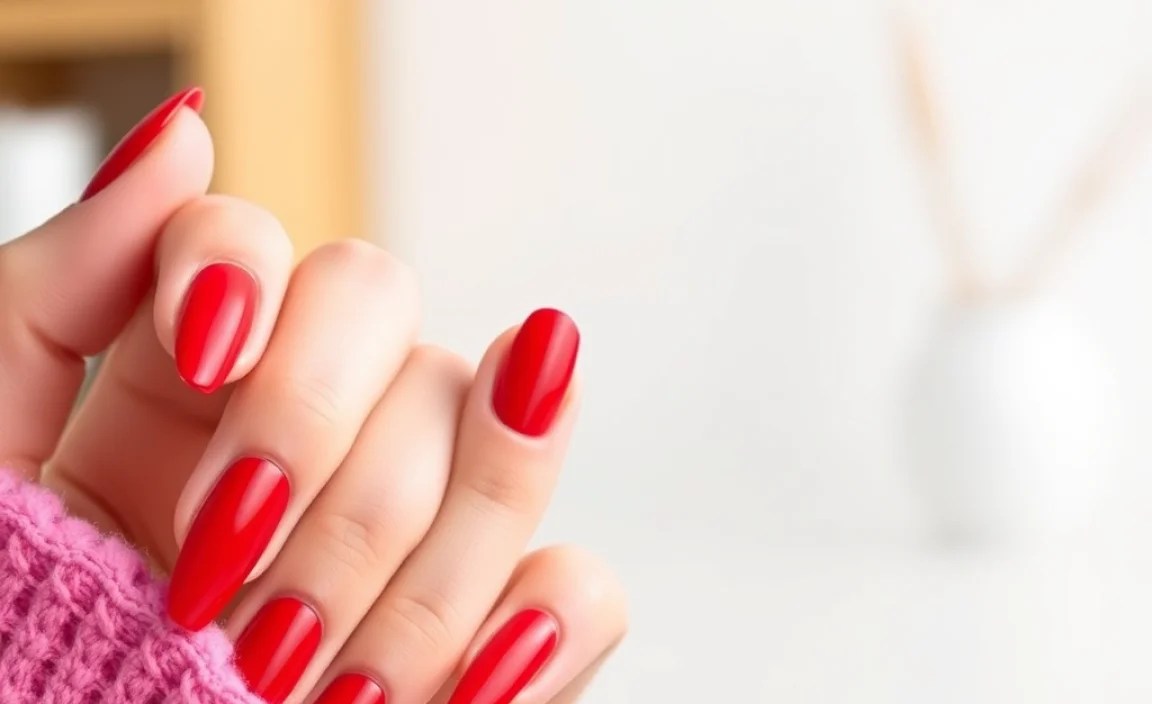 Mastering the Classic: Solid Short Red Nails