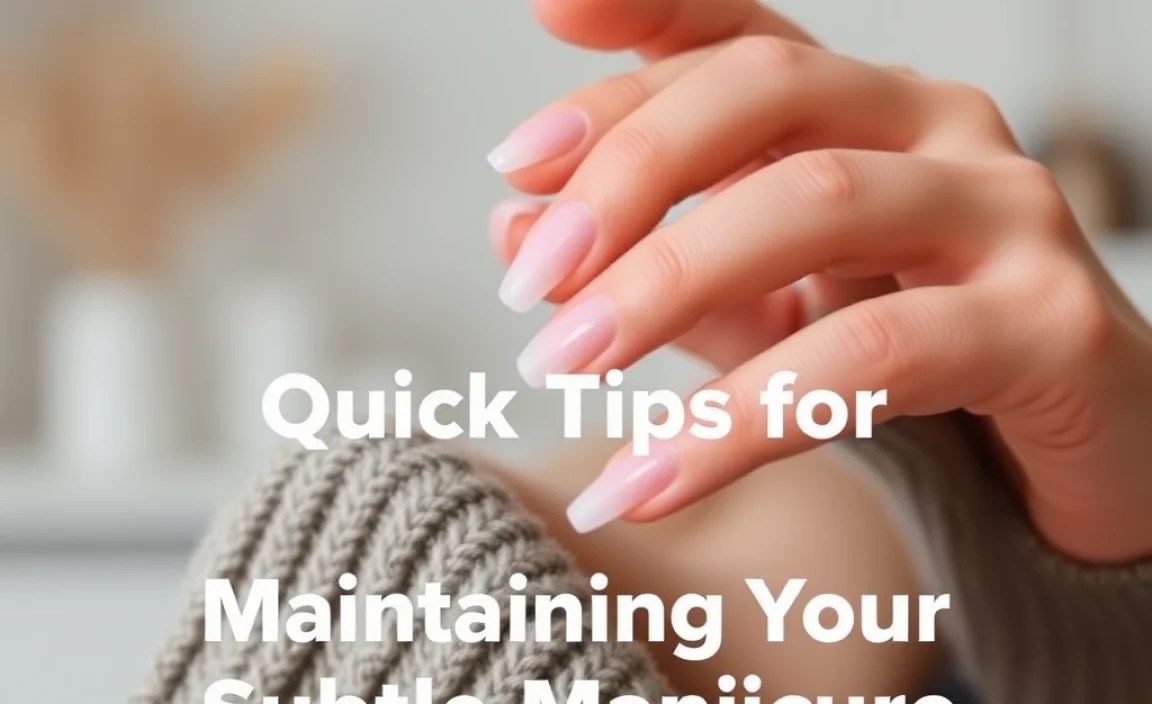 Quick Tips for Maintaining Your Subtle Manicure