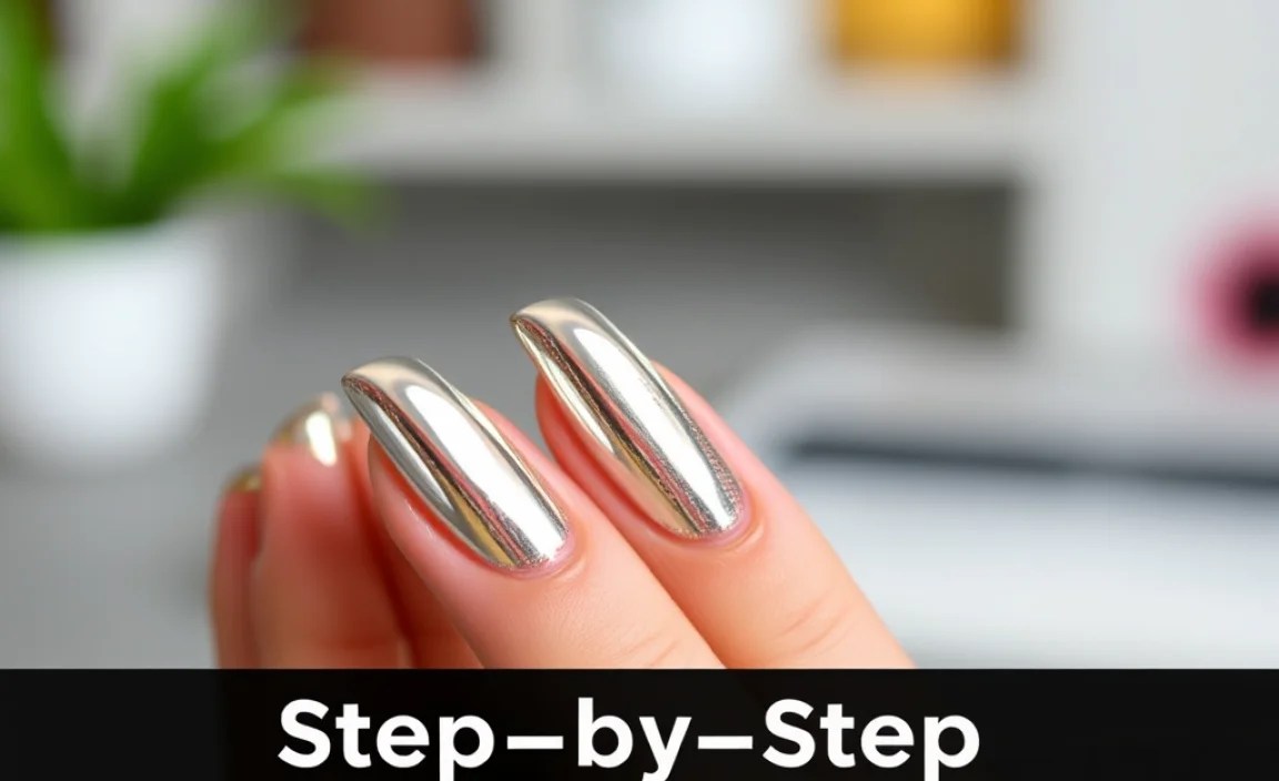 Step-by-Step Chrome Nail Design Tutorial